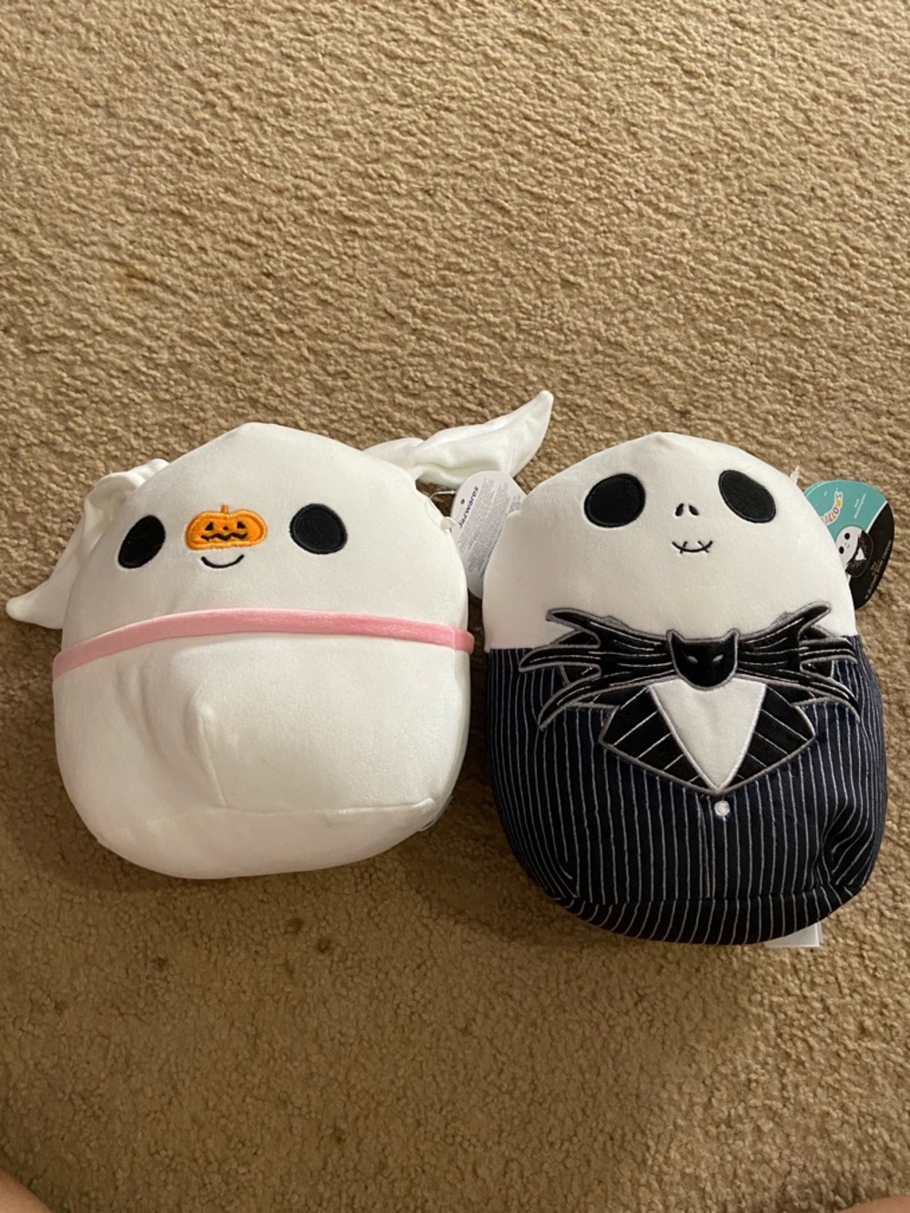 Jack Skellington and Zero Squishmallow Plush Toys